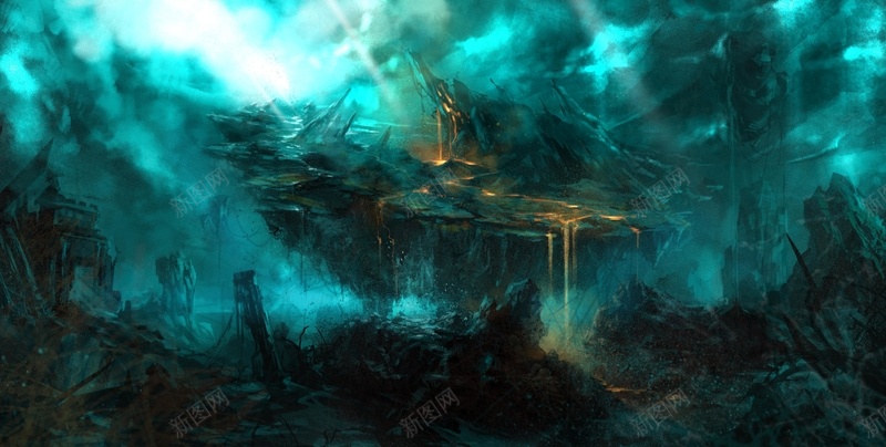游戏场景背景jpg设计背景_新图网 https://ixintu.com 场景 游戏 科幻 绿色
