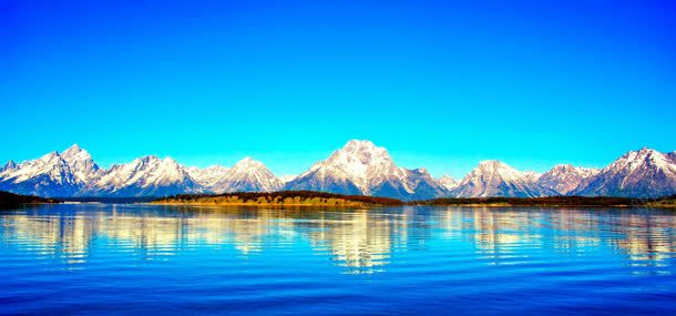 天空湖水雪山背景jpg设计背景_新图网 https://ixintu.com 山峰 湖水 自然风光 雪山