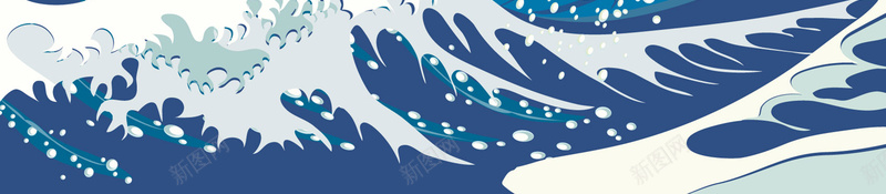 矢量蓝色插画大海背景ai设计背景_新图网 https://ixintu.com 卡通 大海 插画 波浪 波涛 浪花 海报 海水纹 海洋 海浪 矢量素材 背景 蓝色 矢量图