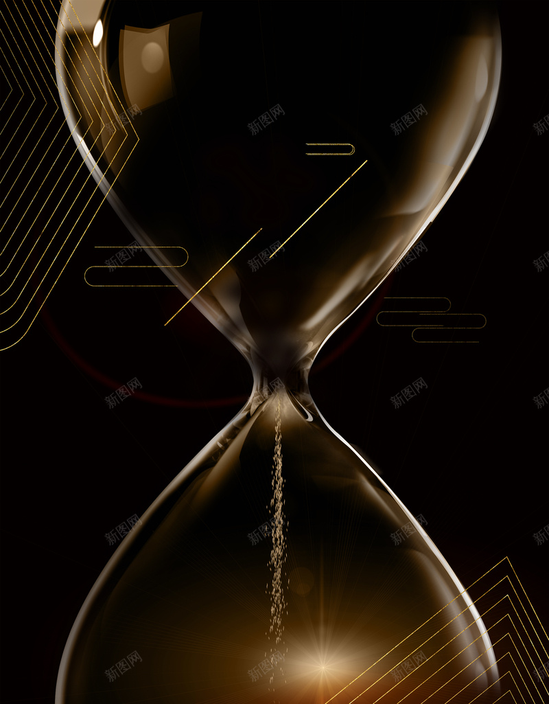 大气简约倒计时沙漏背景psd设计背景_新图网 https://ixintu.com 促销 倒计时 商务 大气 永恒 沙漏 稳重 经典 西装 金色 高贵 黑色