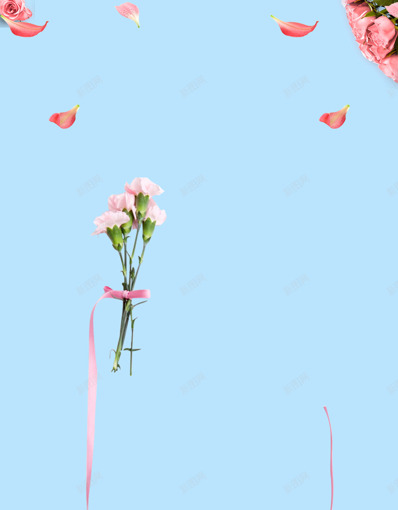 花清新文艺边框背景psd设计背景_新图网 https://ixintu.com 排版 文艺 清新 玫瑰 粉色 编花 背景 花朵