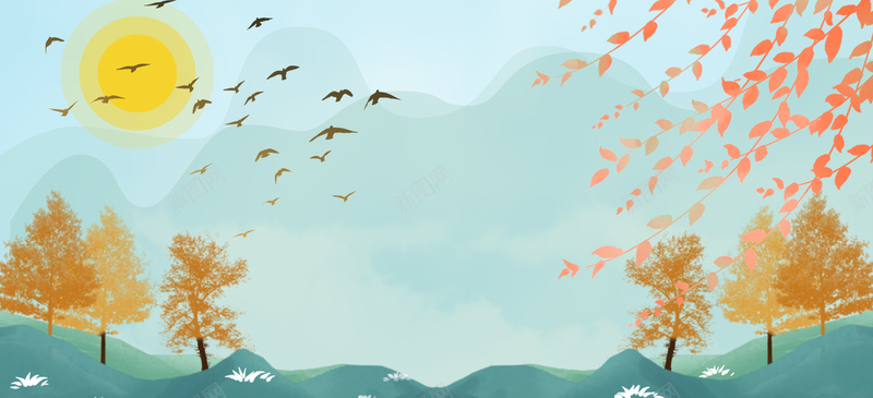 秋季出游景色背景psd设计背景_新图网 https://ixintu.com 旅游 旅游宣传单 旅游广告 旅游攻略 旅游旅游海报 旅游景点 旅游画报 秋季旅游 秋季景点推荐 秋游