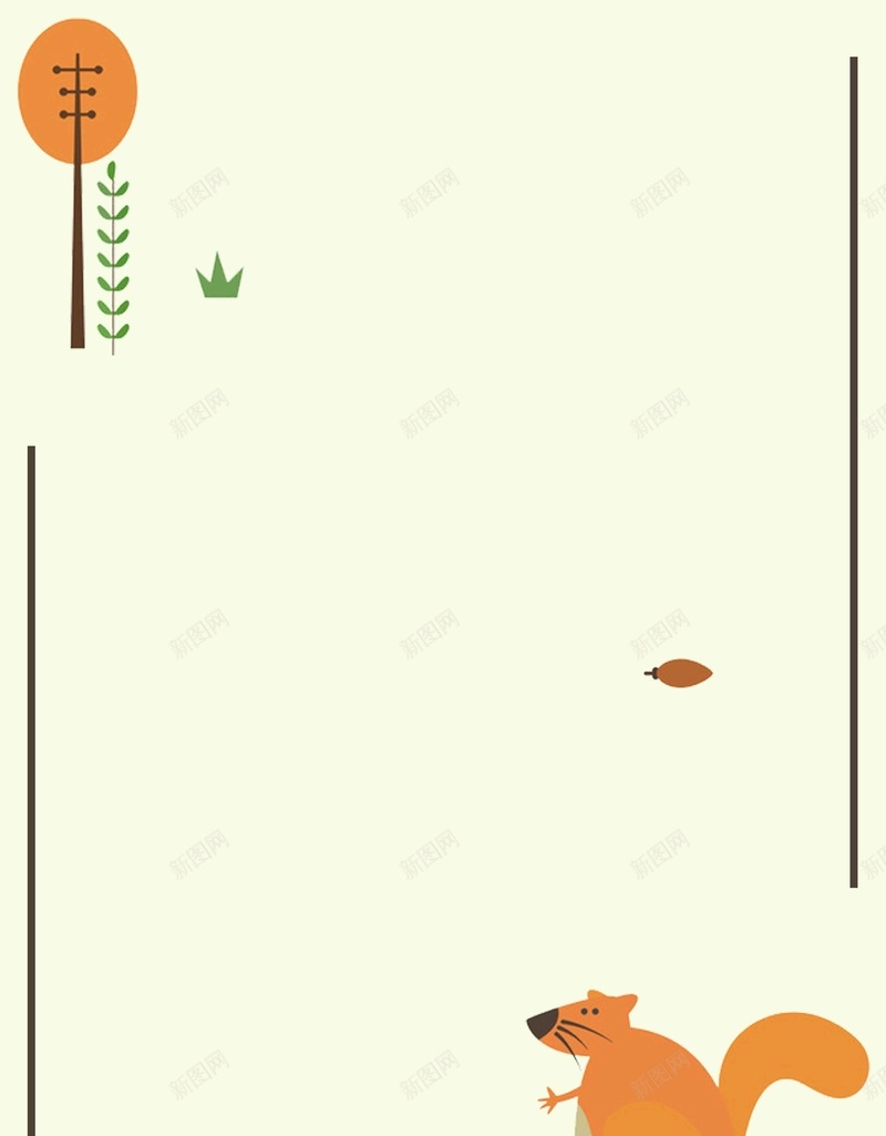 可爱卡通动物简约边框背景psd设计背景_新图网 https://ixintu.com 动物 卡通 可爱 大气 手绘 插画 清新 简约 纯色 背景 边框