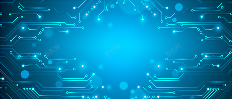 蓝色电路板矢量图背景图片-素材7myvauqua-新图网