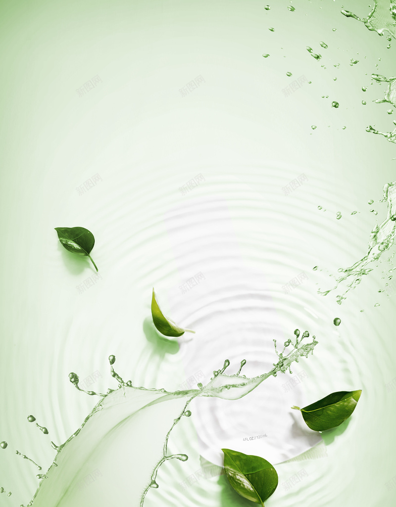 植物美白补水护肤化妆品海报psd设计背景_新图网 https://ixintu.com 化妆品 叶子 护肤品 水花 滋润 绿色 美容 美白