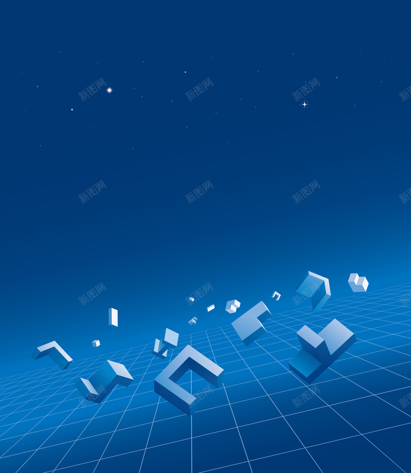 矢量蓝色立体漂浮科技背景ai设计背景_新图网 https://ixintu.com 商务 漂浮 矢量 科幻 科技 科技感 科技风 立体 网格 背景 蓝色 透视 高科技 矢量图