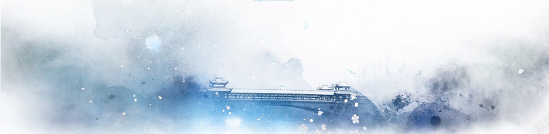 古风背景jpg设计背景_新图网 https://ixintu.com 中国风 古风蓝色仙境 海报banner