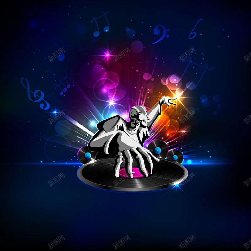 摇滚音乐矢量图ai设计背景_新图网 https://ixintu.com DJ 摇滚 激情 狂欢 音乐 矢量图