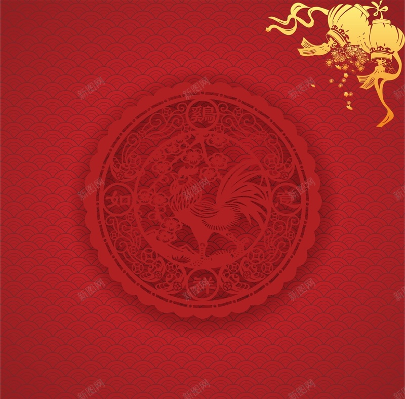 2017春节广告海报cdr背景模板cdr设计背景_新图网 https://ixintu.com 2017 cdr 大气 广告 底纹 春节 海报 渐变 红色 花纹 设计