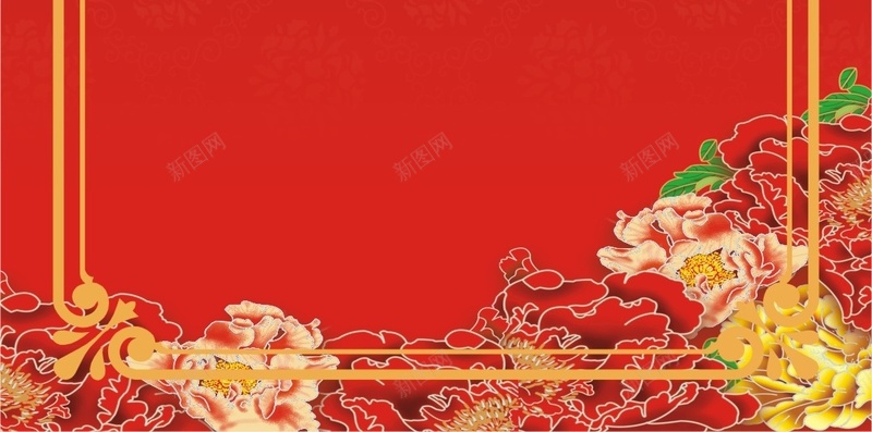 中国风饭菜矢量H5背景cdr设计背景_新图网 https://ixintu.com H5 中国风 矢量 矢量素材 素材背景 红底 花纹 边框 饭菜 鲜花