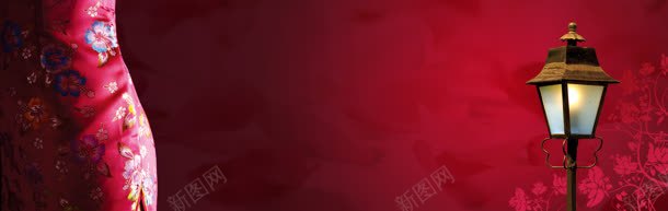 红色旗袍背景jpg设计背景_新图网 https://ixintu.com 中国风 喜庆背景 四射 旗袍 春节背景 灯 红色 红色背景 舞台背景 金光 金边 闪光 雪花底纹
