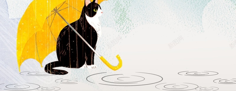 手绘小清新插画cdr海报背景模板cdr设计背景_新图网 https://ixintu.com cdr 小清新 手绘 抽象 插画 海报 猫咪 矢量 背景