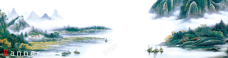 国画山水画淘宝网站背景图jpg设计背景_新图网 https://ixintu.com 中国风 国画山水画 海报banner 淘宝网站背景图