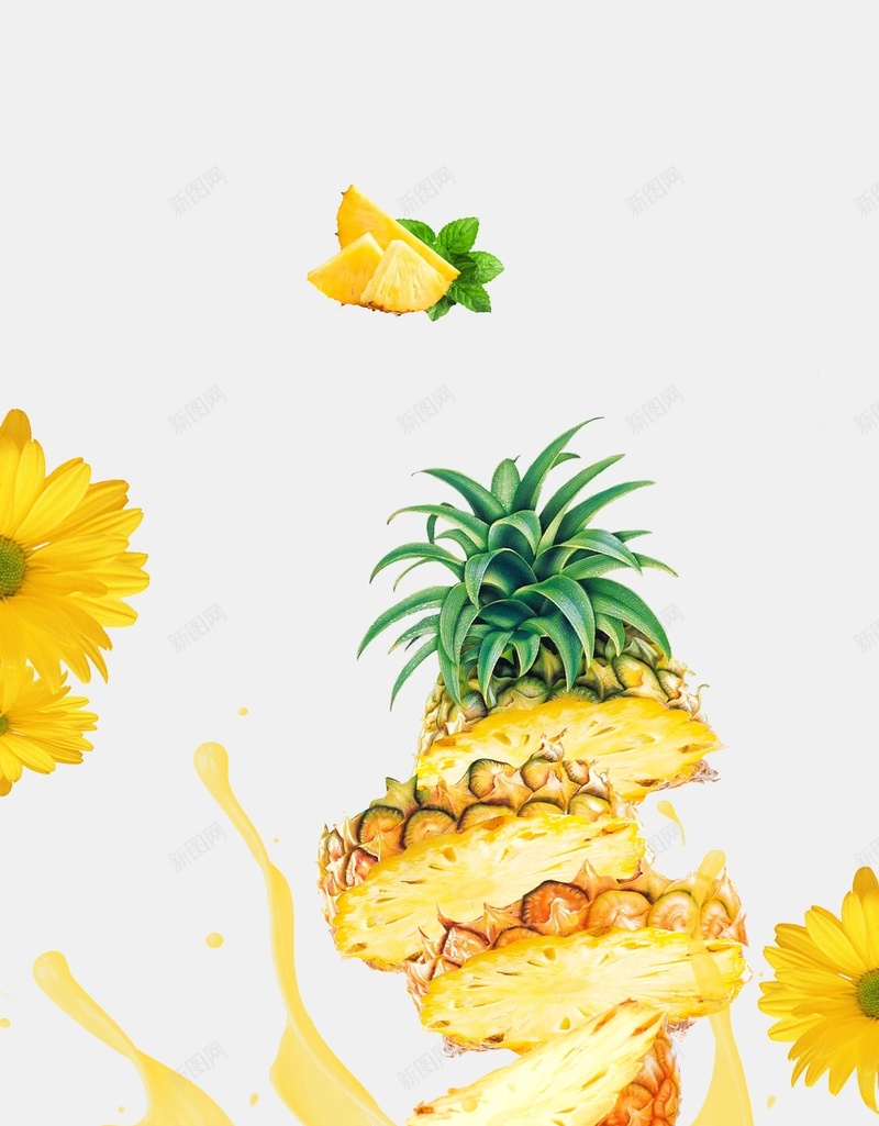 凤梨简约水果清新背景jpg设计背景_新图网 https://ixintu.com 凤梨 商场促销 水果 清新 简约 背景 菠萝 食物