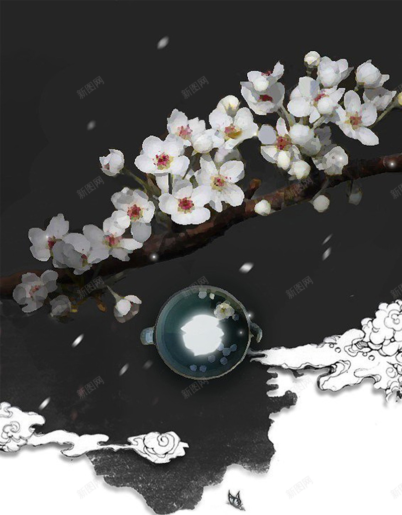 古典水彩H5图jpg设计背景_新图网 https://ixintu.com 中国风 古典 古典水彩H5素材 古风 水墨 水彩 简约