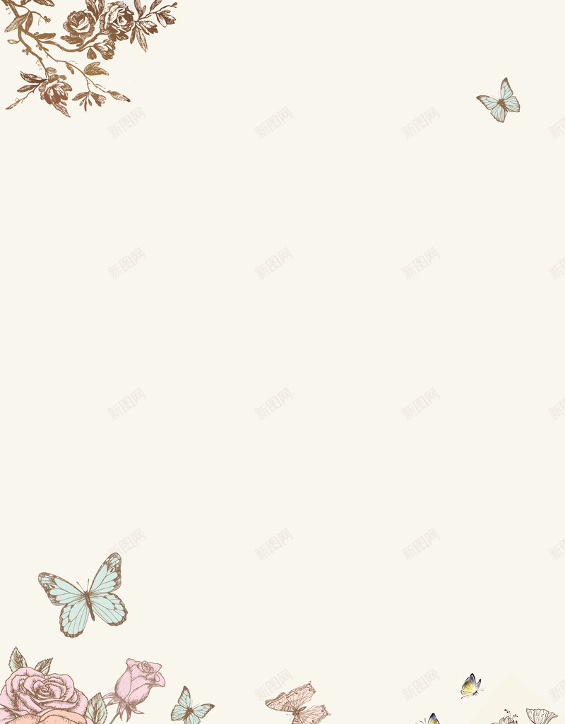 蝴蝶鲜花海报背景psd设计背景_新图网 https://ixintu.com 优惠海报 促销海报 大气海报 宣传海报 招聘海报 文艺海报 春季海报 节气海报 高考海报