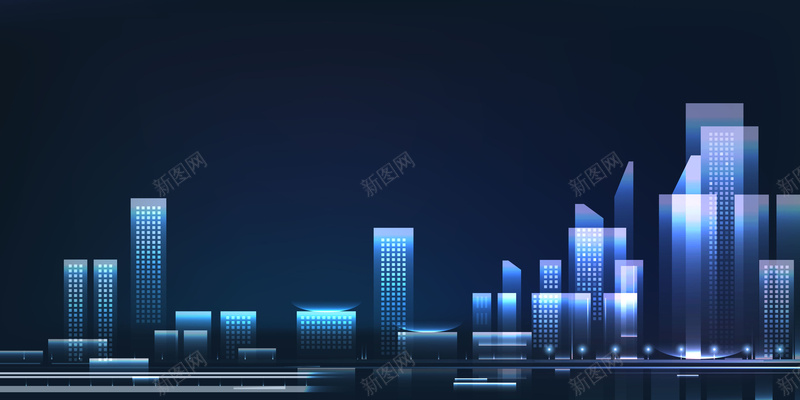 梦幻城市夜景海报背景矢量图ai设计背景_新图网 https://ixintu.com 商业 商务 地产 城市剪影 城市夜景 城市建筑 大气 建筑剪影 建筑房屋 梦幻 楼房 海报 矢量图
