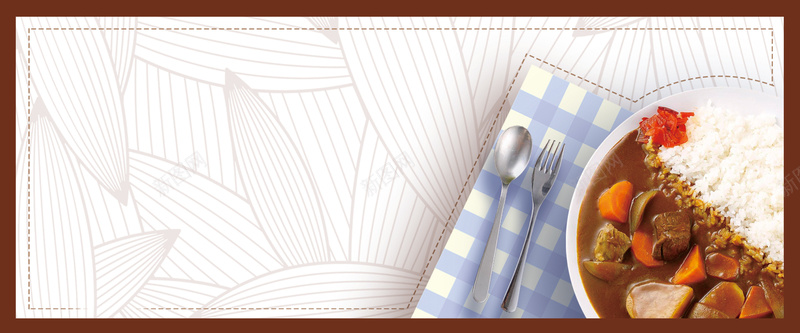 美食简约白色海报背景bannerpsd设计背景_新图网 https://ixintu.com banner 咖喱 底纹 桌布 泰国 海报 白色 简约 米饭 美食 背景 边框 食物