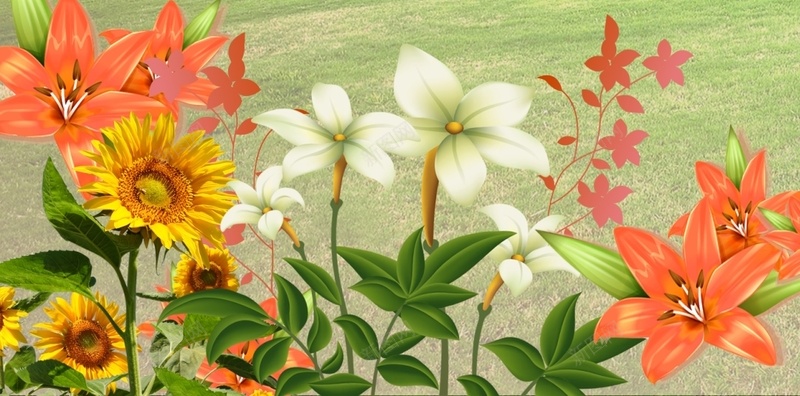 风景红叶树矢量H5背景cdr设计背景_新图网 https://ixintu.com H5 树 白花 矢量 矢量素材 红叶 红花 草地 风景 风景素材