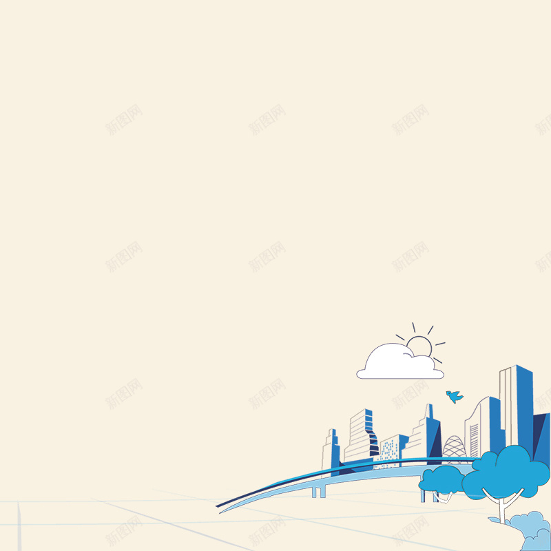 手绘简约背景psd设计背景_新图网 https://ixintu.com 主图 卡通 建筑 手绘 手绘背景 清新背景 童趣 简约背景