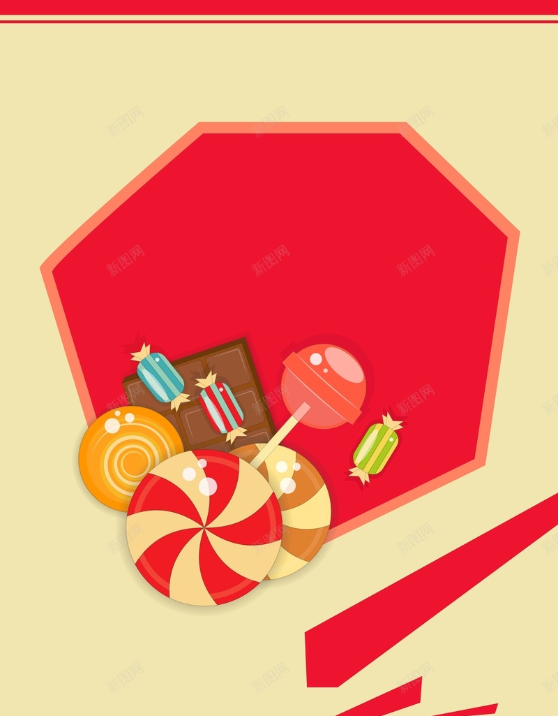 复古色糖果主题海报背景矢量图ai设计背景_新图网 https://ixintu.com 复古红色 派对海报 甜品 甜品海报 甜蜜背景 甜食 糖果主题 糖果海报背景 美食 食物 食物海报 矢量图