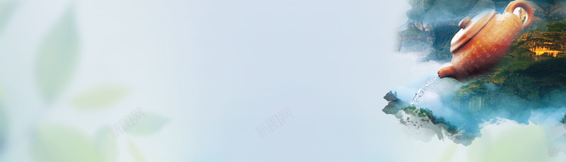 中国风茶文化意境bannerpsd设计背景_新图网 https://ixintu.com 中国 优雅 传统 国风 意境 淡雅 清雅 茶 茶叶 茶文化 茶艺