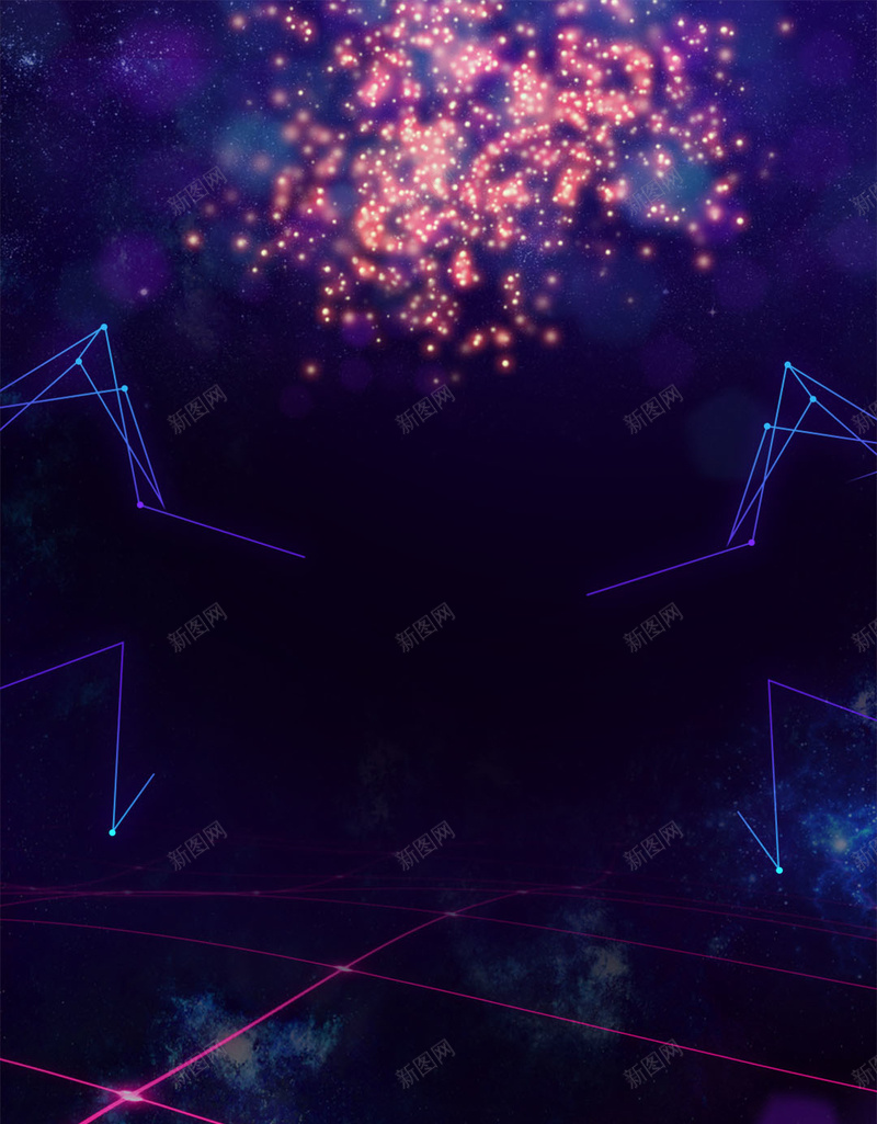 蓝色酷炫光效科技感年会H5背景jpg设计背景_新图网 https://ixintu.com H5背景 企业年会 光效 夜空 年会 科技年会 科技感 线条 蓝色 酷炫