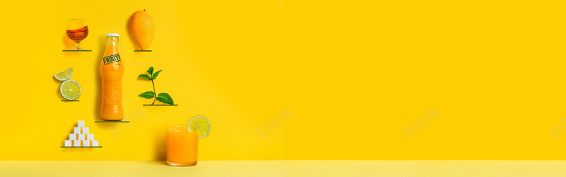 果汁背景Bannerpsd设计背景_新图网 https://ixintu.com 促销 开心 新图网 果汁 果汁Banner 果汁背景 橙色 水果 海报banner 电商Banne 简约 高兴