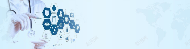 医疗科技蓝色海报banner背景psd设计背景_新图网 https://ixintu.com banner 分析 医学科技 医生 医疗 医药 医院 商务 地图 数字医院 数据 海报 研究 科技 背景 蓝色 诊断