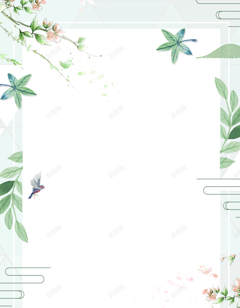 绿色清新植物花卉初春春季上新促销海报psd设计背景_新图网 https://ixintu.com 2018 上新 促销 初春 女装 小清新 早春焕新 春天 春季 春装 植物 碎花 绿色 花朵