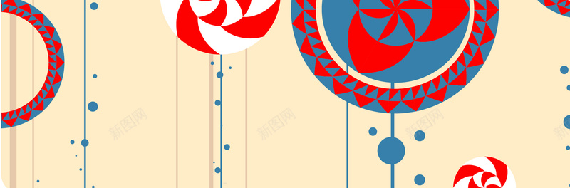 创意吊饰背景矢量图ai设计背景_新图网 https://ixintu.com 创意 吊饰 圆环 民族风 海报banner 矢量图