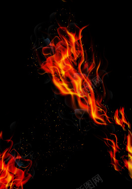 燃烧的火焰创意封面背景矢量图背景