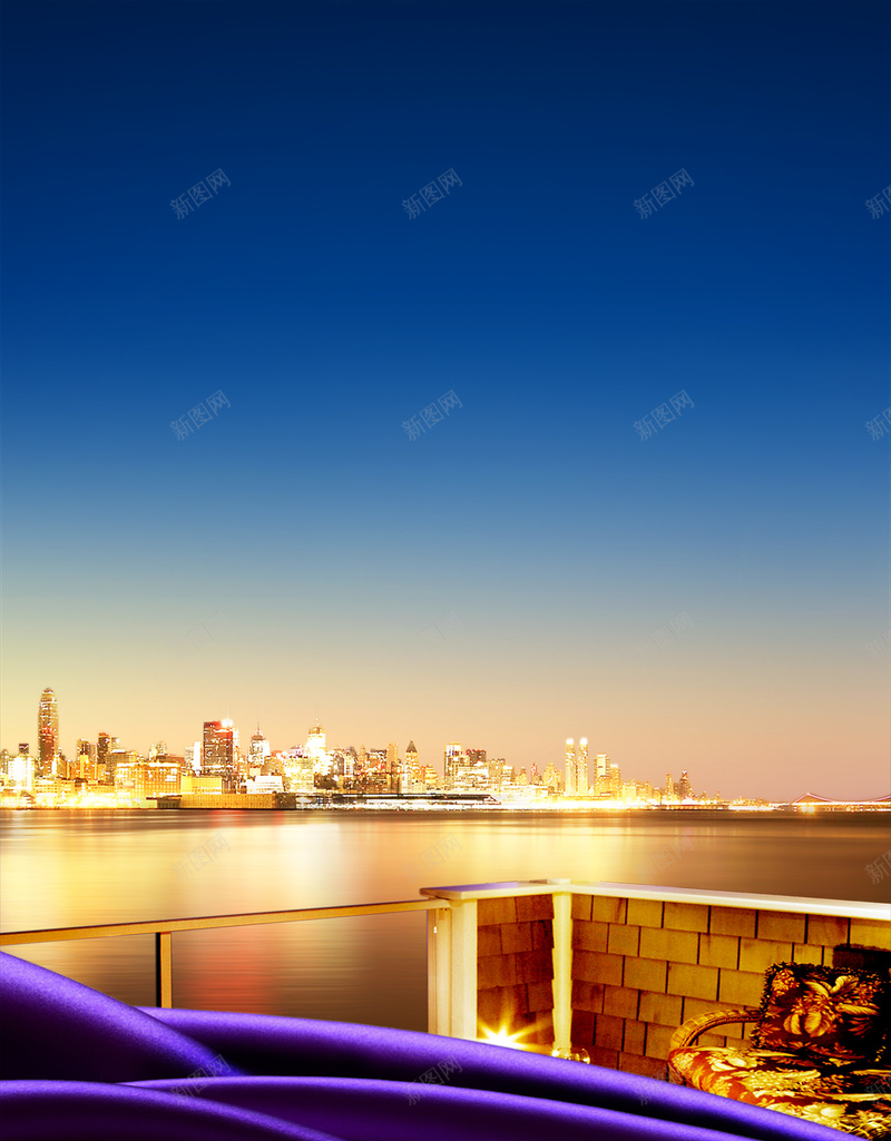 房地产背景psd_新图网 https://ixintu.com 大气 建筑 房产 摄影 灯光 视角 风景