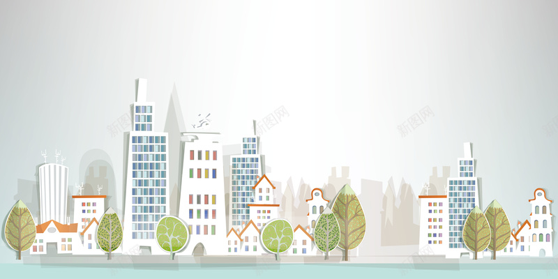 房地产城市街道海报背景矢量图ai设计背景_新图网 https://ixintu.com 几何拼接 地产 城市建筑 城市街道 房地产 扁平化 手绘 抽象 楼宇 楼房 矢量图