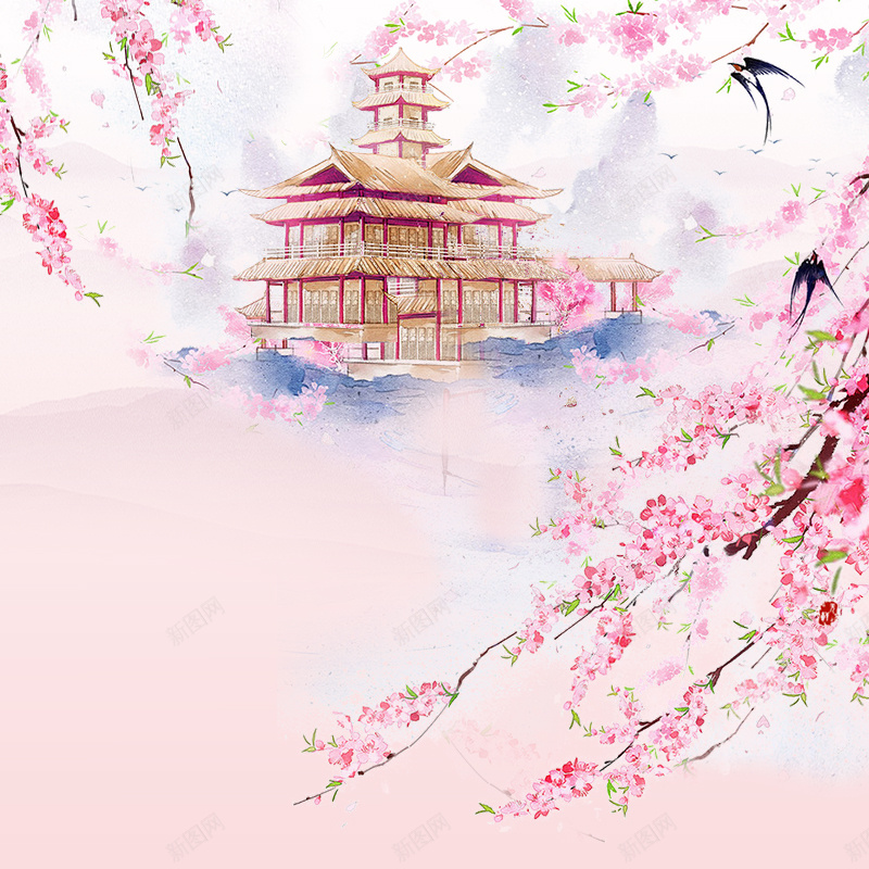 中国风古典服饰主图jpg设计背景_新图网 https://ixintu.com 促销海报女装 典雅海报 古装 古风 女鞋 手绘 护肤品 文胸 旗袍 男装 短裤 箱包