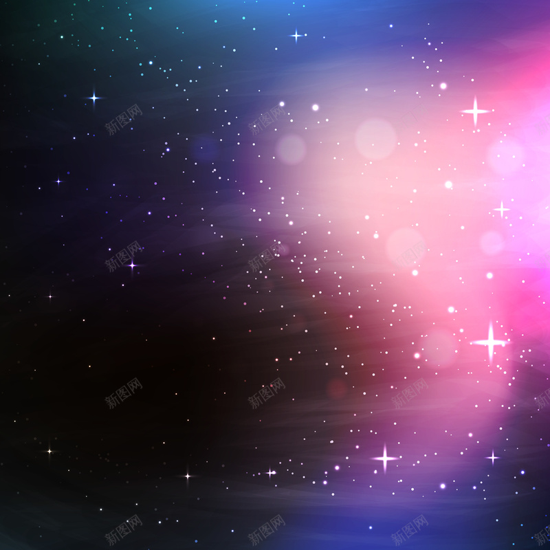 彩色星空背景矢量图ai设计背景_新图网 https://ixintu.com 大气 彩色 星云 星海 星空 星际 背景 矢量图
