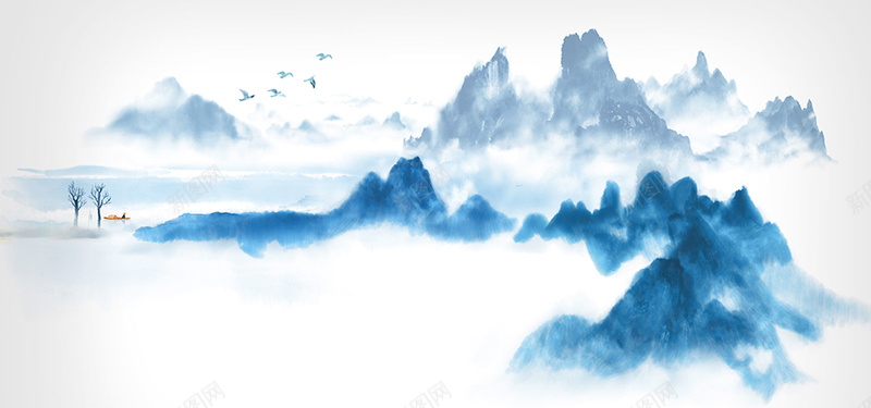 中国风禅意水墨山水背景jpg设计背景_新图网 https://ixintu.com 中 中式水墨 中式背景 国画山水 山水 水墨山水 水墨背景 水墨鸟 烟墨山水 现代简约山水 蓝色山
