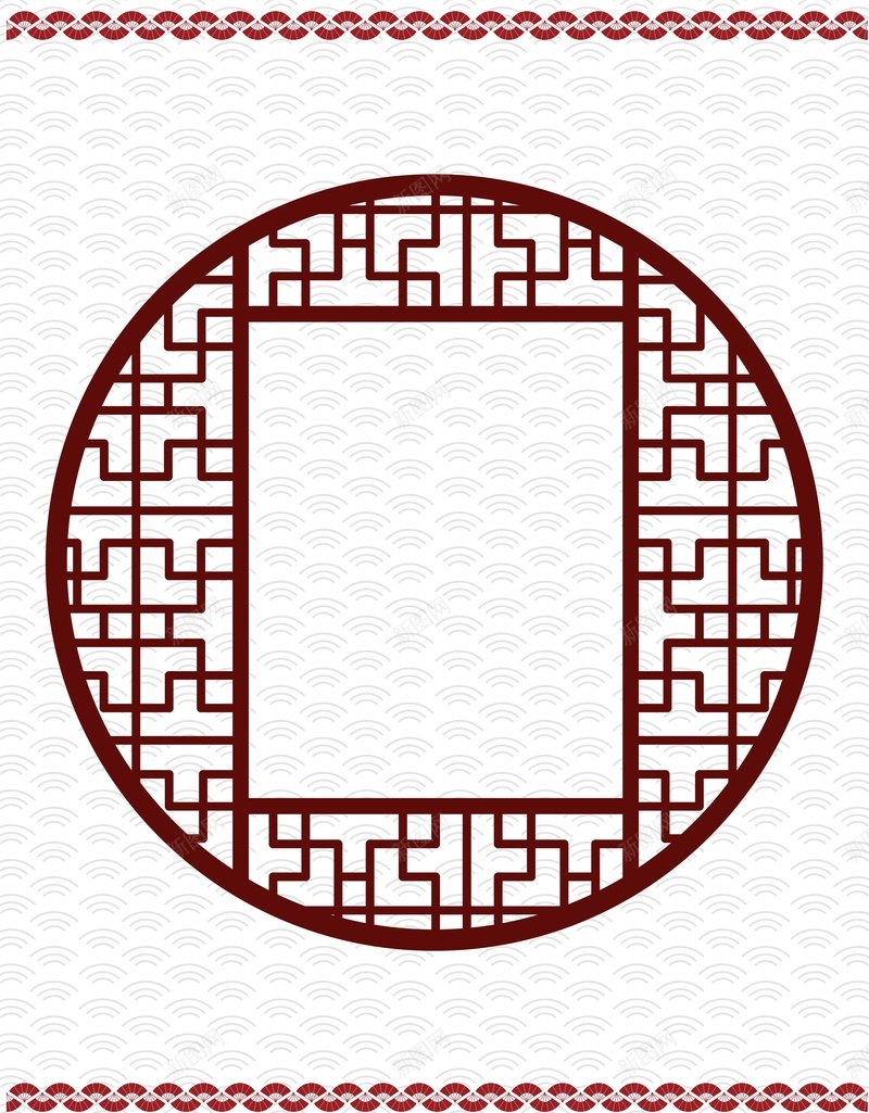 矢量中国风窗框古典背景ai设计背景_新图网 https://ixintu.com 中国风 古典 回形纹 复古 扇面花边 春节 海报 矢量 窗框 背景 节日 矢量图