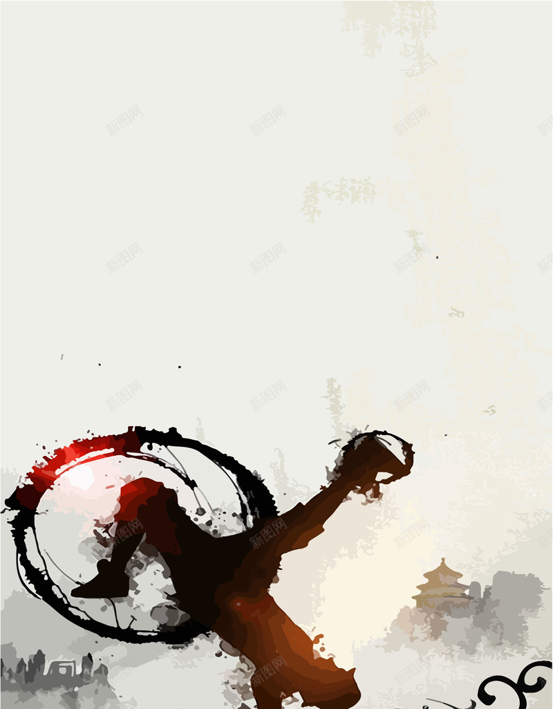 中国风手绘水墨街舞背景图矢量图ai设计背景_新图网 https://ixintu.com 中国风 培训 大气 手绘 招生 水墨 背景图 舞蹈 街舞 矢量图