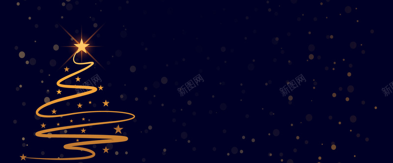 创意圣诞节简约banner背景矢量图ai设计背景_新图网 https://ixintu.com 创意 卡通 圣诞树 圣诞节 手绘 星星 深色背景 简约 金色 矢量图