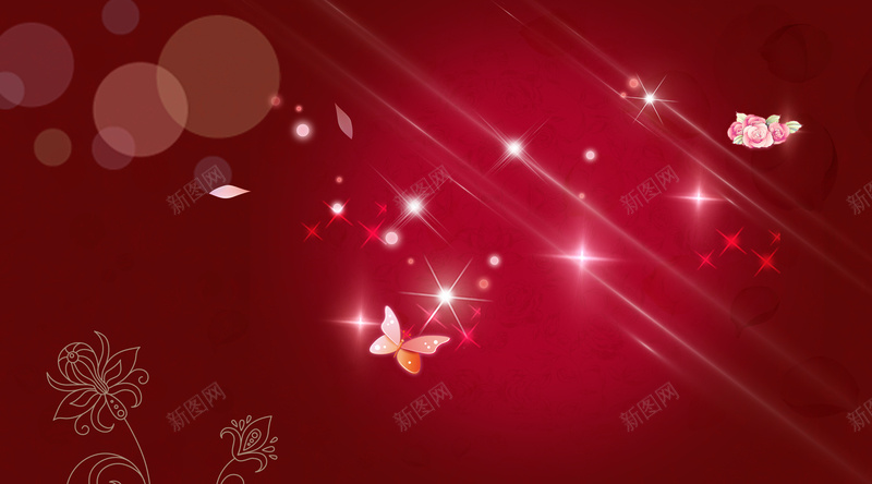 红色梦幻浪漫喜庆节日背景psd设计背景_新图网 https://ixintu.com 三八妇女节 喜庆 婚庆 梦幻 母亲节 浪漫 海报素材 温馨 红色 节日背景 蝴蝶 贺卡