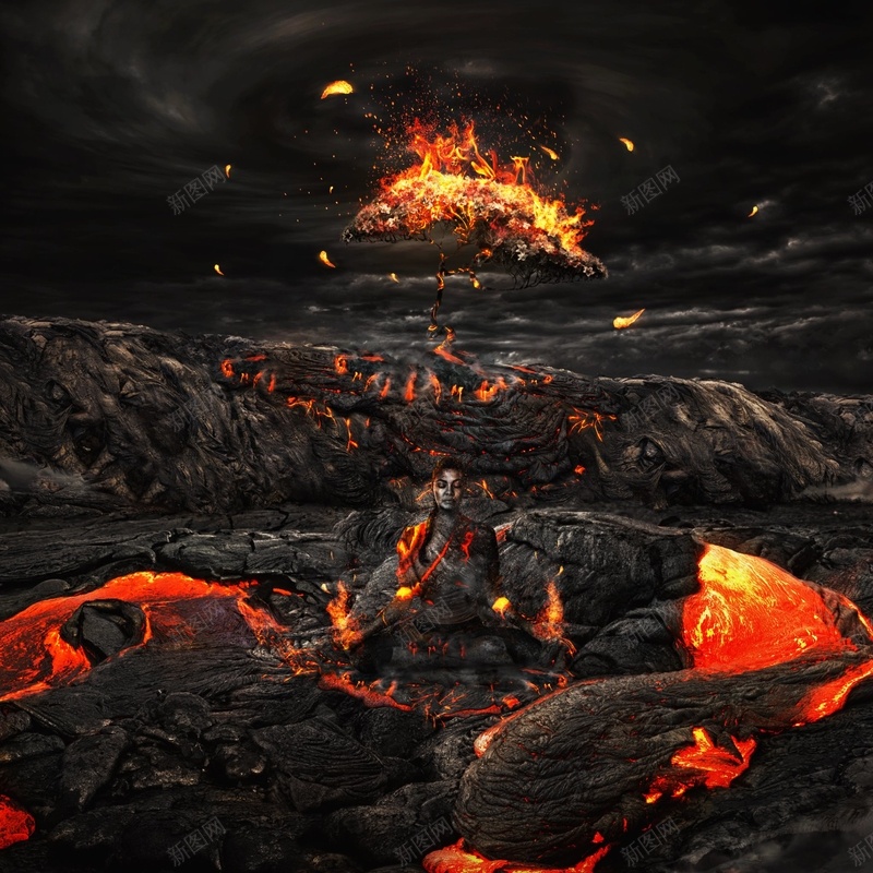 岩浆爆发火焰jpg设计背景_新图网 https://ixintu.com 岩浆 火焰 炽热 爆发