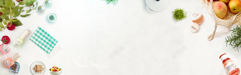 食品陈设桌布厨房文艺小清新白bannerpsd设计背景_新图网 https://ixintu.com 京东 剪影 厨房 家电 小清新 文艺 树叶 桌子 桌布 梦幻 浪漫 淘宝 电商 盆栽 酱汁 食品