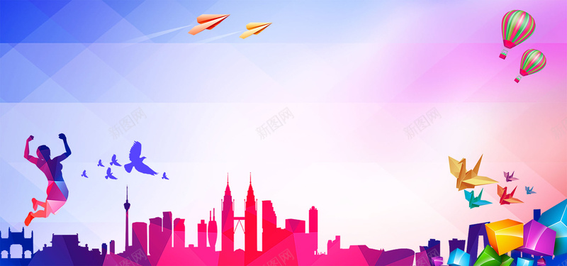 简约彩色奔跑梦想新学期背景psd设计背景_新图网 https://ixintu.com 学校公示栏 开学公示栏 开学宣传标语 开学展板 校园公示栏 校园开学展板 校园开学标语 校园开学橱窗