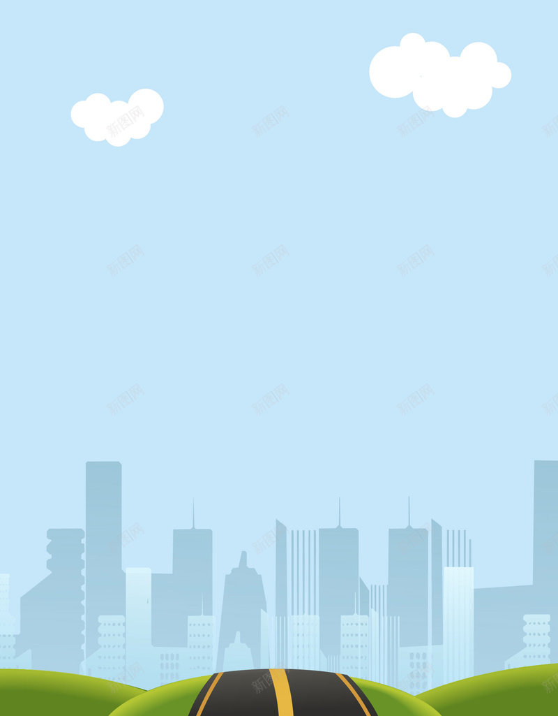 矢量扁平手绘透视公路背景ai设计背景_新图网 https://ixintu.com 公路 几何 城市公路 天空 建筑剪影 扁平 手绘 旅游 柏油路 背景 远景 远行 透视 透视道路 矢量图