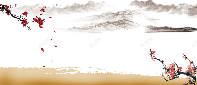 水墨古典背景psd设计背景_新图网 https://ixintu.com 中医 中医海报 中国风 传承 古风 古风海报 海报banner 海报背景