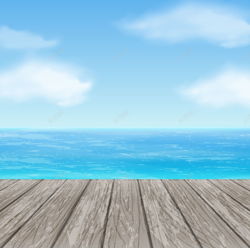 矢量清新立体木板海洋蓝天背景ai设计背景_新图网 https://ixintu.com 大海 小清新 度假 文艺 旅游 木板 海洋 清新 矢量 立体 简约 美妆 美食 背景 蓝天 蓝色 风景 矢量图
