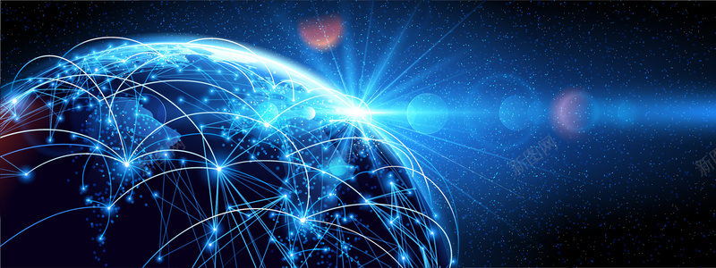 蓝色科技信息沟通光芒大气背景矢量图ai设计背景_新图网 https://ixintu.com banner 世界 信息 光芒 全球 国际 大气 天空 宇宙 星空 沟通 科技 背景图 蓝色 连接 矢量图