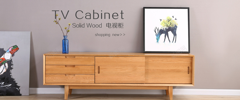 家居背景jpg设计背景_新图网 https://ixintu.com 家具背景 小清新 插画 摆件装饰品背景 文艺 油画 海报banner 灰色背景 电视柜 相框 简约 组合柜 花插 花瓶