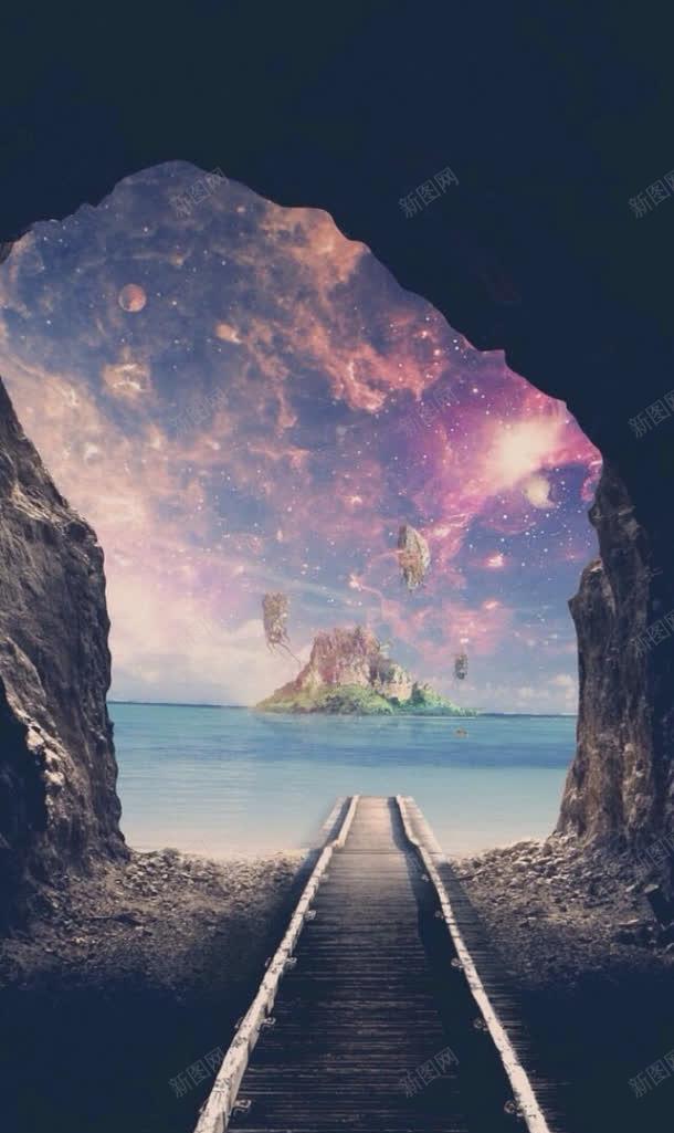 紫色星空手绘插画jpg设计背景_新图网 https://ixintu.com 插画 星空 紫色